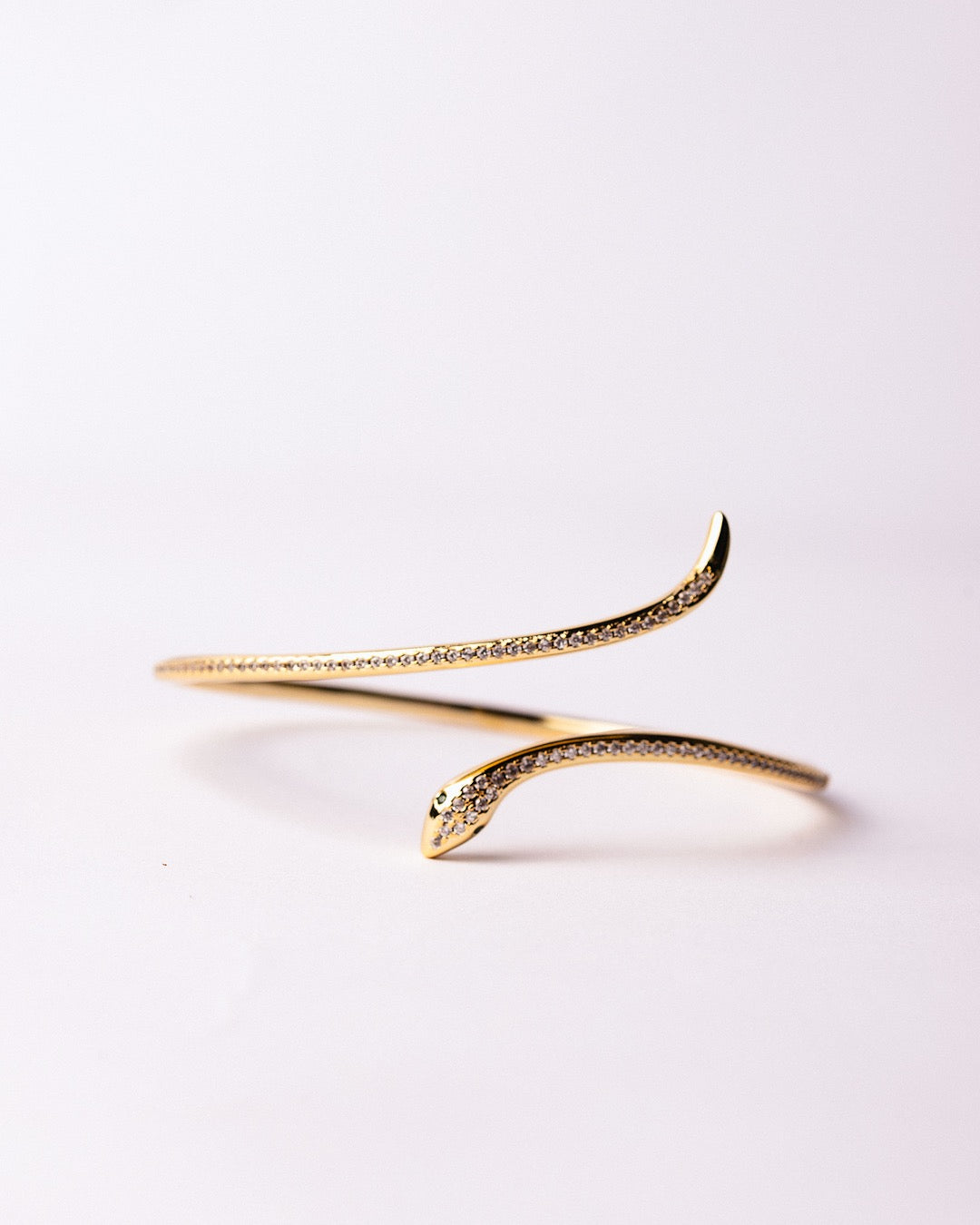 Bracciale Bangkok Serpente Zirconato Medema in ottone placcato oro 18 carati