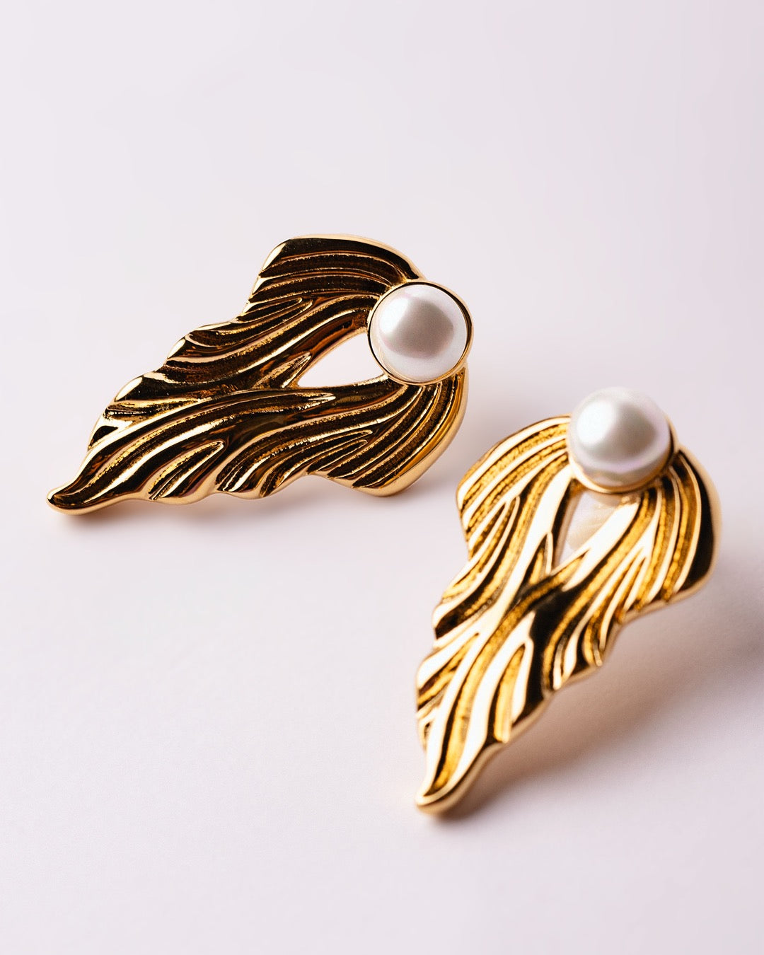 Boucles d'Oreilles Athènes Vagues Dorées