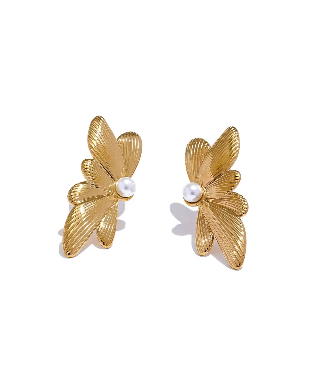 Atene Golden Petals Earrings
